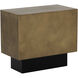 Blakely 24 X 21.25 inch Antique Brass Side Table